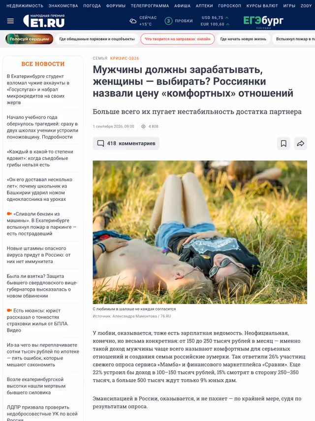 Пример публикации в «e1.ru» — 2 из 3