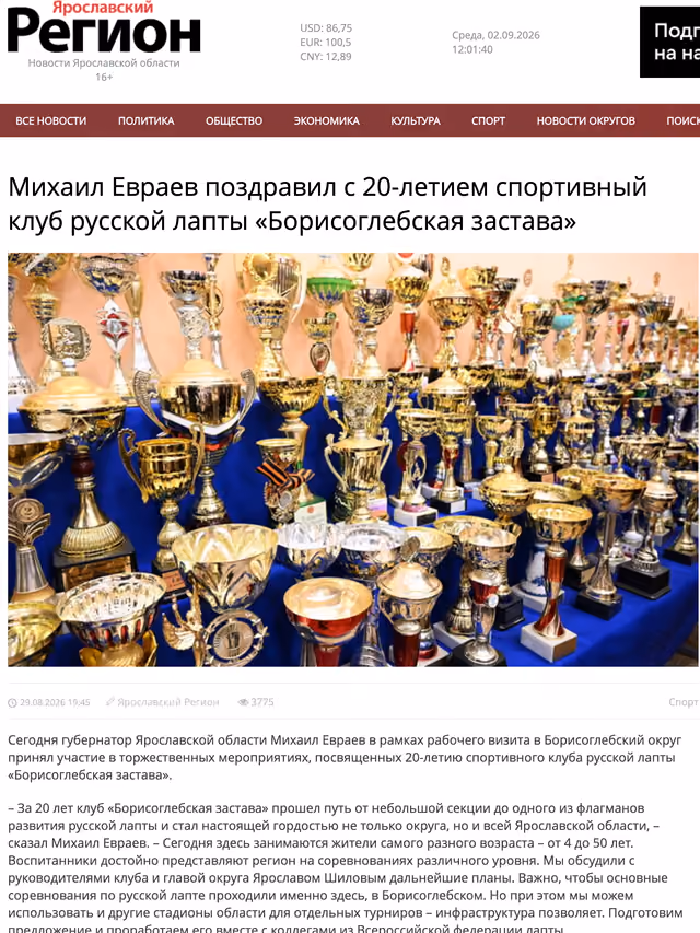 Пример публикации в «Ярославский регион» — 3 из 3